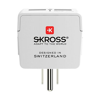 Eladapter Skross 1500281 USB x 2 Europeisk USA