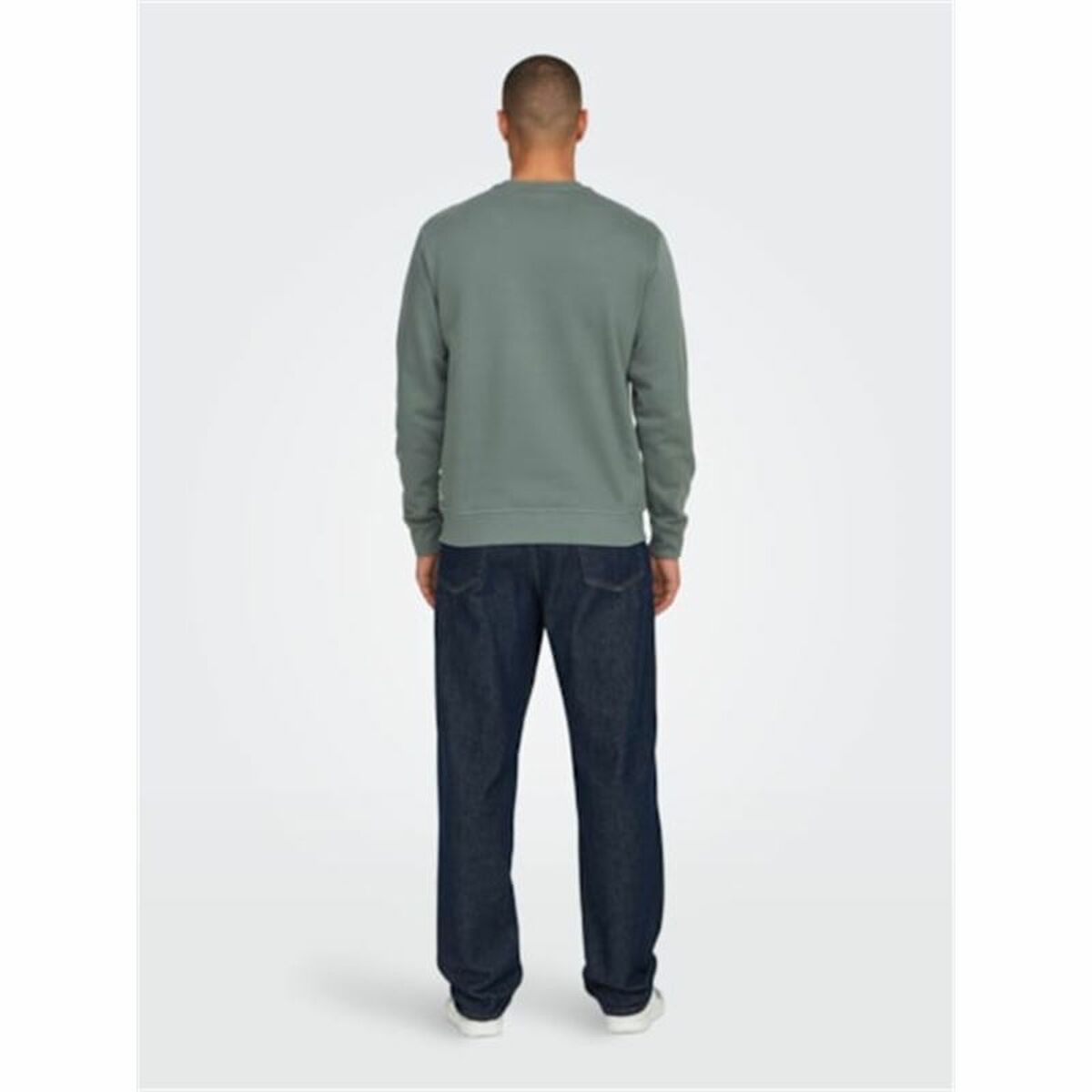 Tröja utan huva Herr Only & Sons Onsdan Unshed Reg Crew Neck Mörkgrön - 4