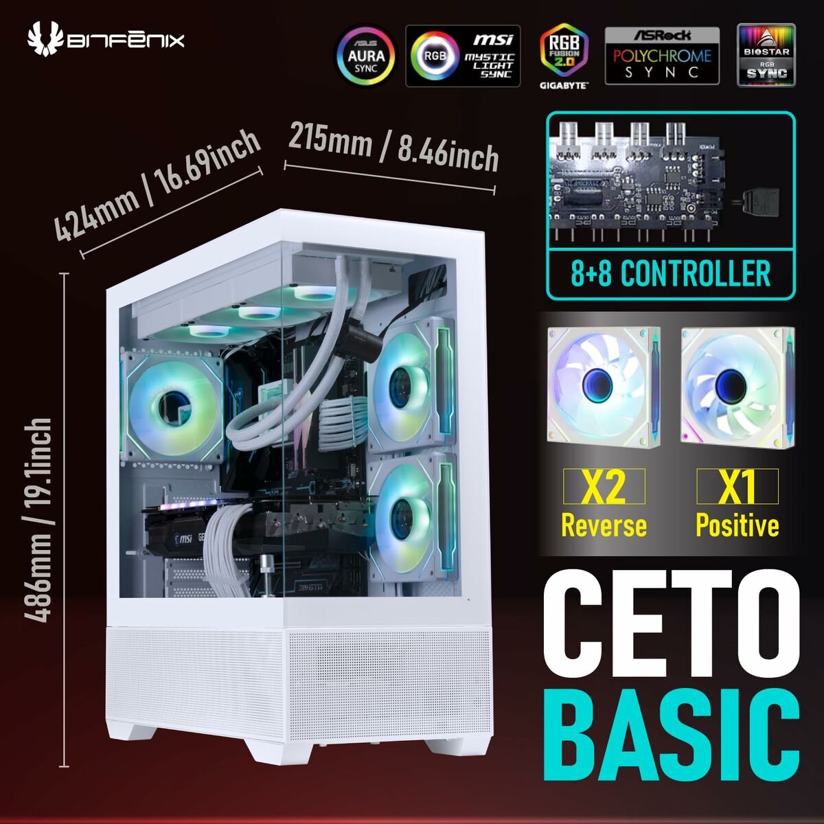 ATX Semitorn BitFenix CETO Basic Vit - 3
