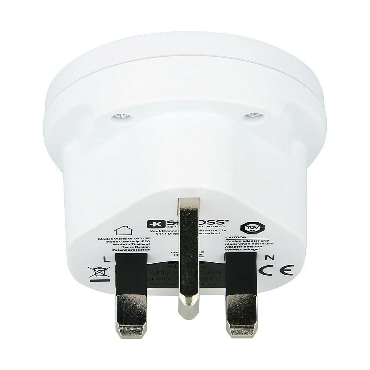 Eladapter Skross 1500267 Storbritannien Internationellt 1 x USB - 3