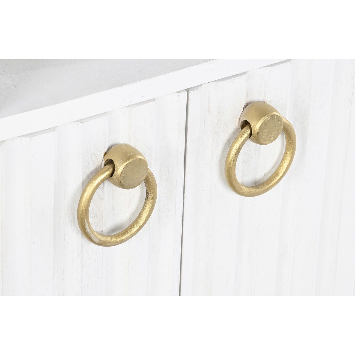Bokhylla DKD Home Decor Vit Metall Mangoträ 90 x 40 x 180 cm - 5