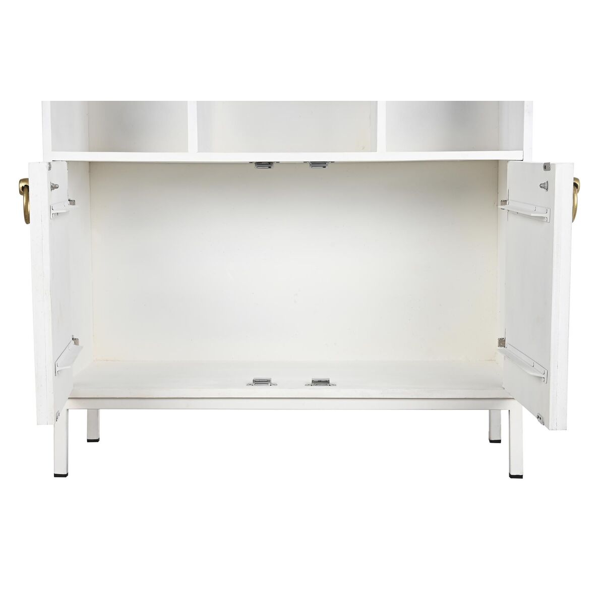 Bokhylla DKD Home Decor Vit Metall Mangoträ 90 x 40 x 180 cm - 7