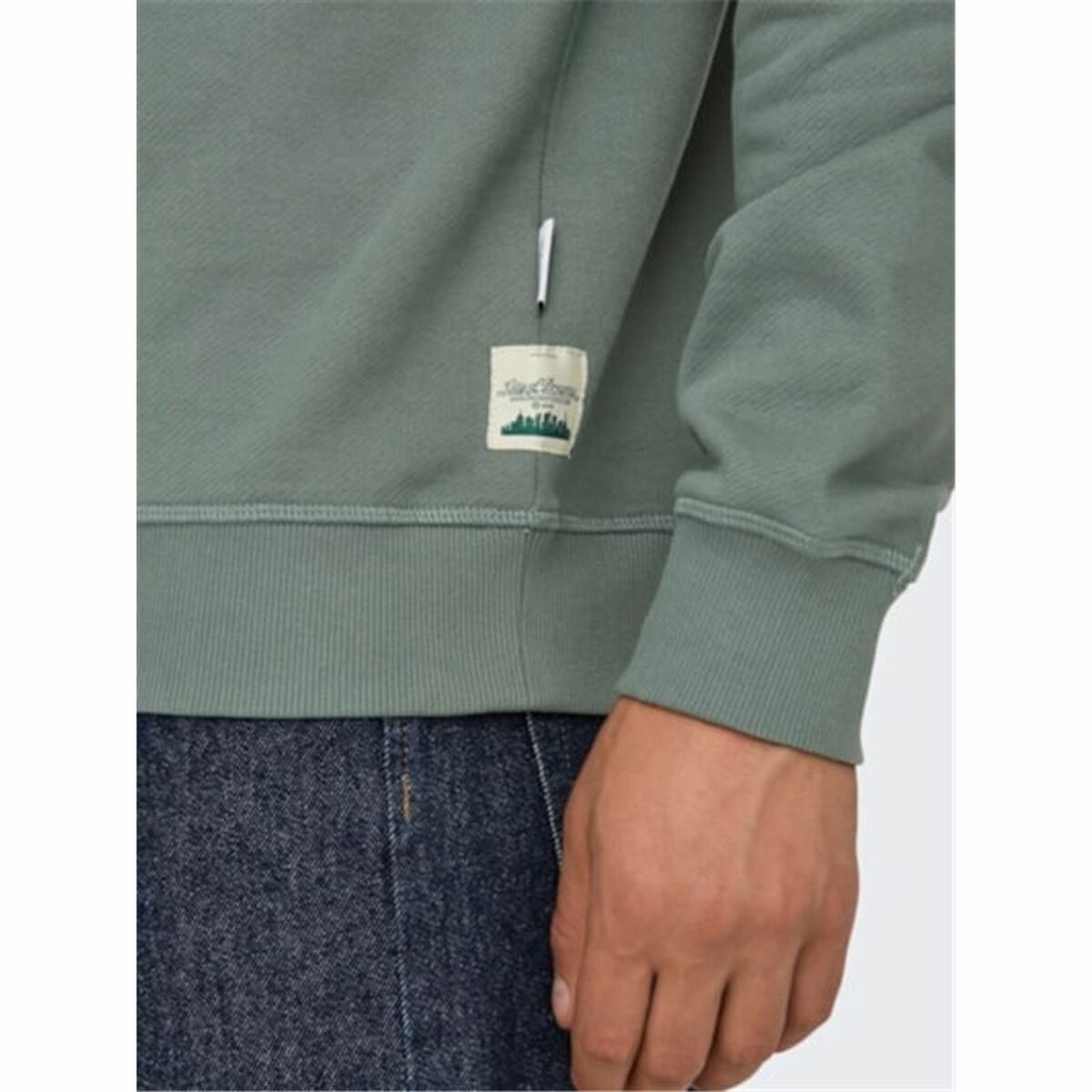 Tröja utan huva Herr Only & Sons Onsdan Unshed Reg Crew Neck Mörkgrön - 5