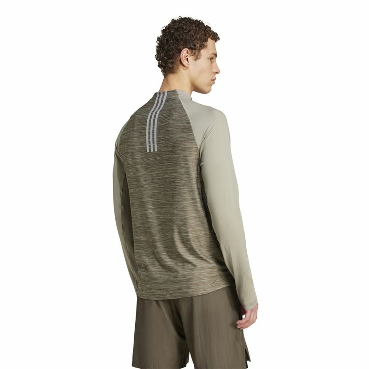 T-shirt med lång ärm Herr Adidas Gym+ 3 Bandas 1/4Zip Brun - 3