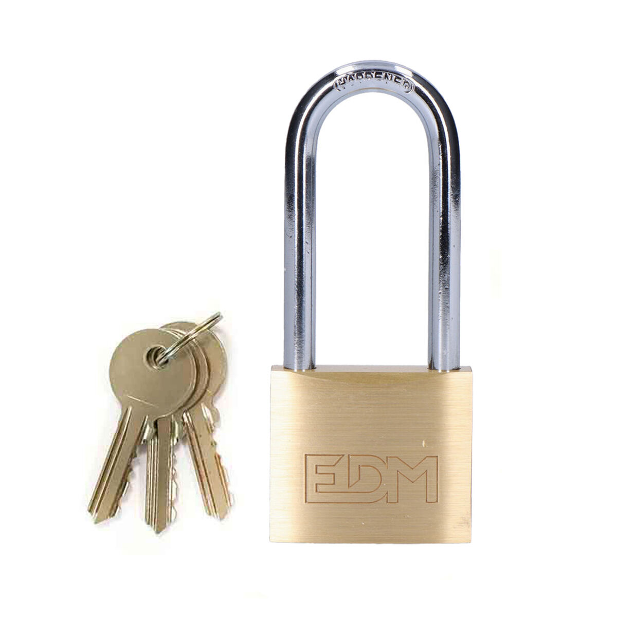 Hänglås med nyckel EDM 85228 Mässing - 3