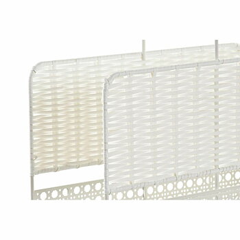 Tidningsställ DKD Home Decor Vit Naturell Metall vide Boho 36,5 x 15 x 41 cm