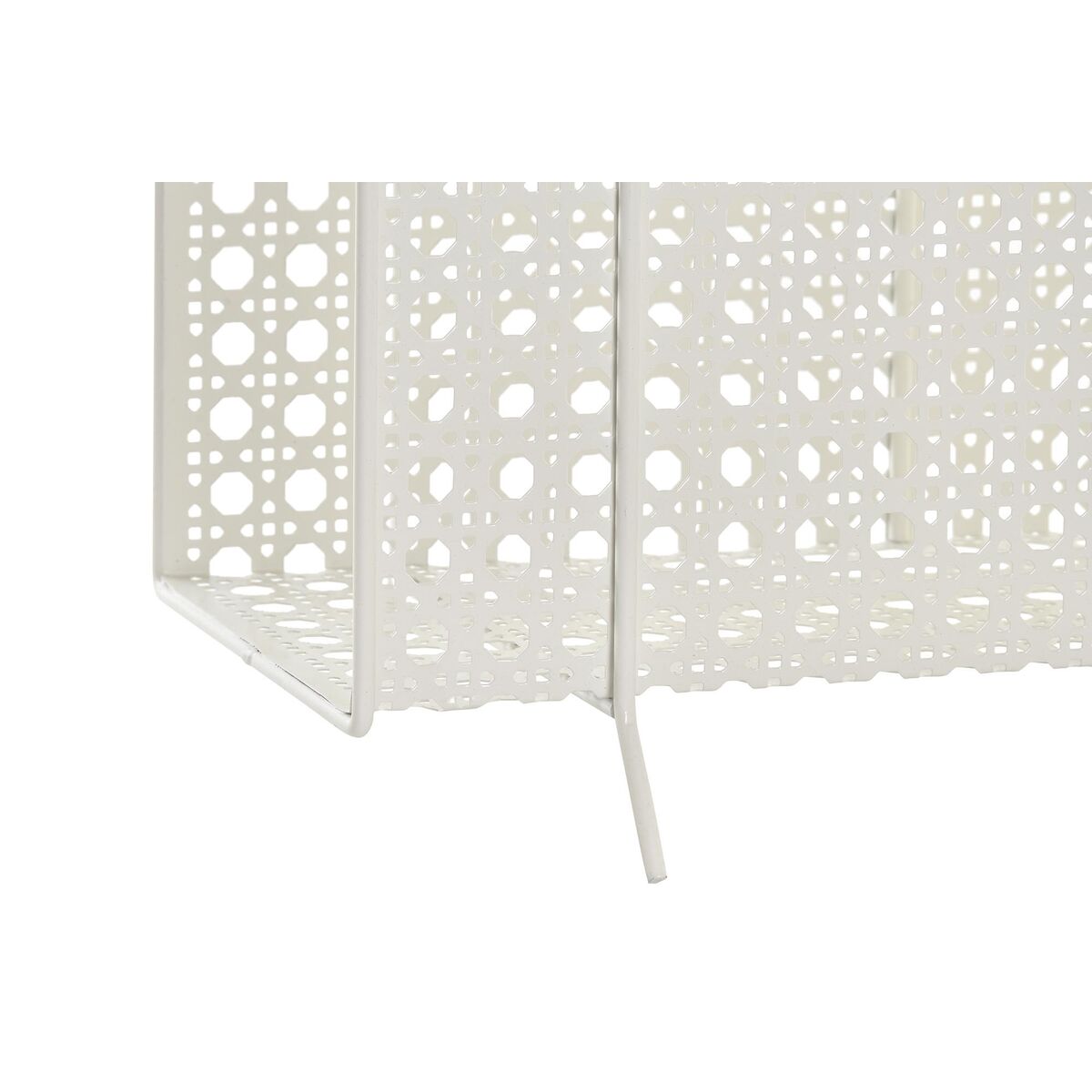 Tidningsställ DKD Home Decor Vit Naturell Metall vide Boho 36,5 x 15 x 41 cm - 3
