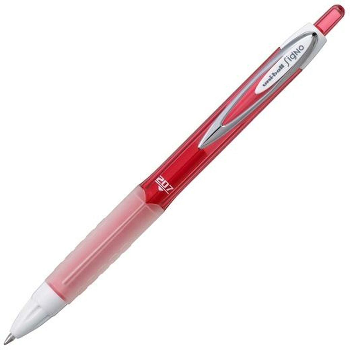 Penna för flytande bläck Uni-Ball Rollerball Signo UM-207 Röd 0,4 mm (12 Delar) - 2