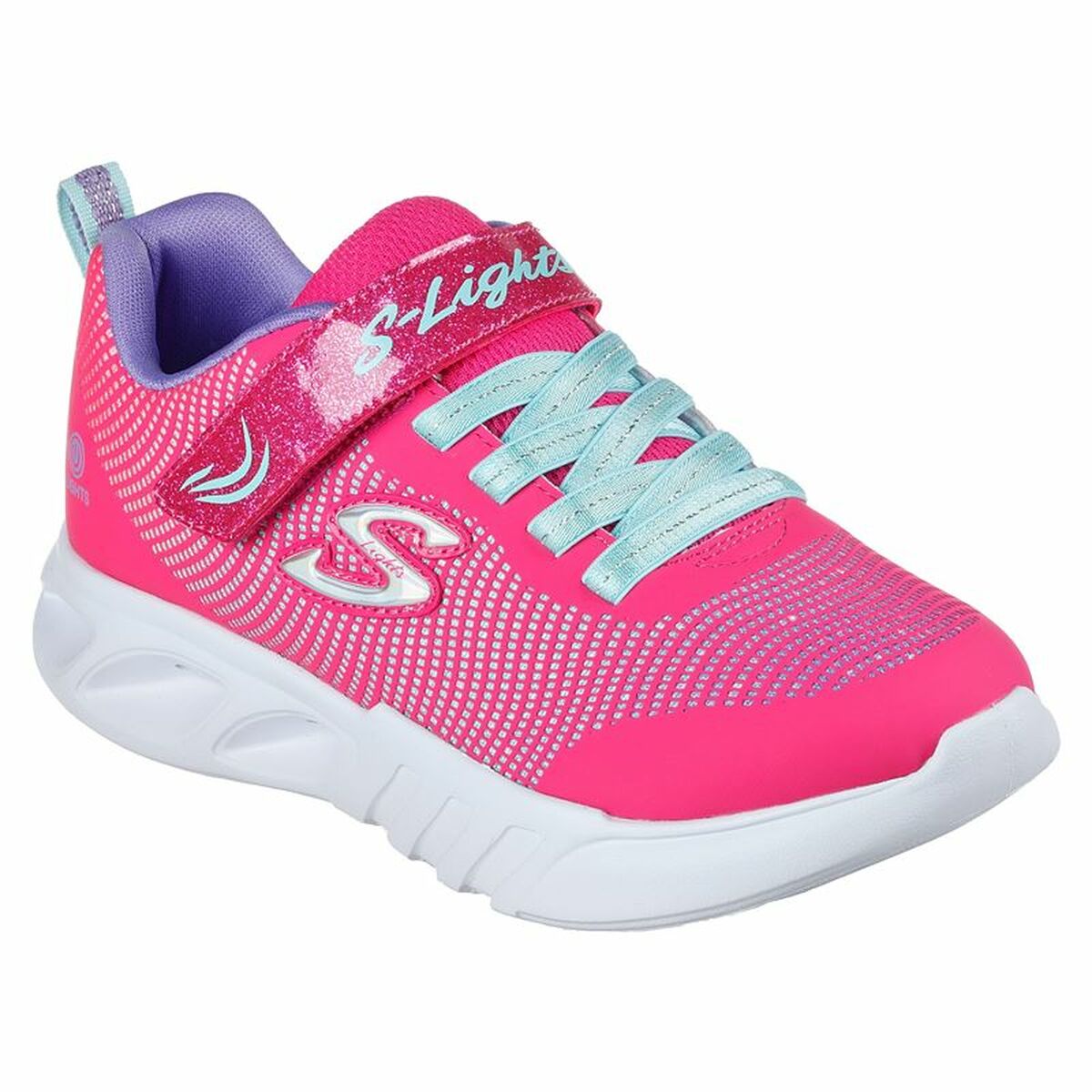 Sportskor för barn Skechers S Lights Flicker Flash Fuchsia