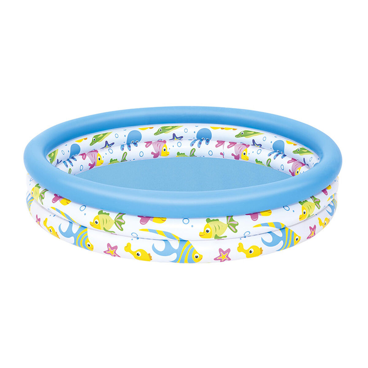 Bestway Uppblåsbar Barnpool 3 Ringar Coral 122x25 cm +2 År Trädgård 51009