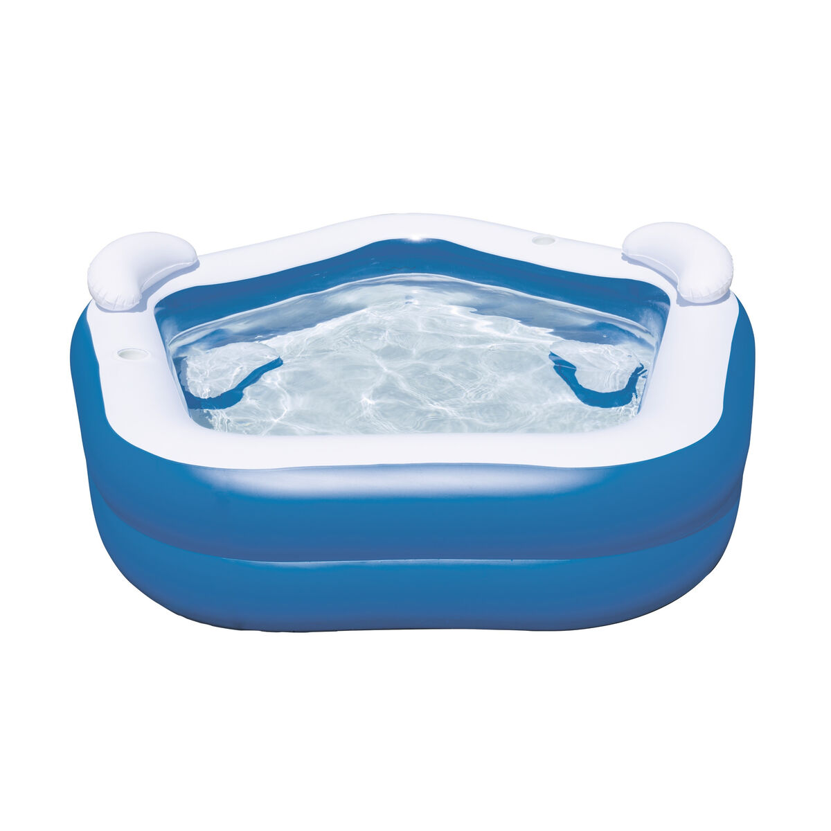 Bestway Uppblåsbar Pool 2 Kamrar Family 213x206x69 cm +6 År Trädgård 54153 - 5