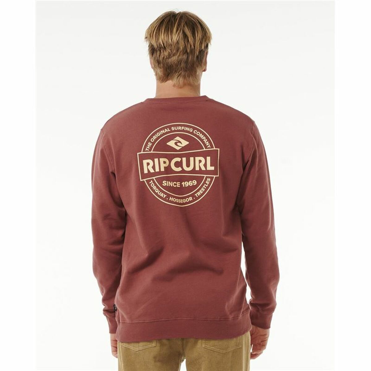 Tröja utan huva Herr Rip Curl Stapler Crew Brun - 2