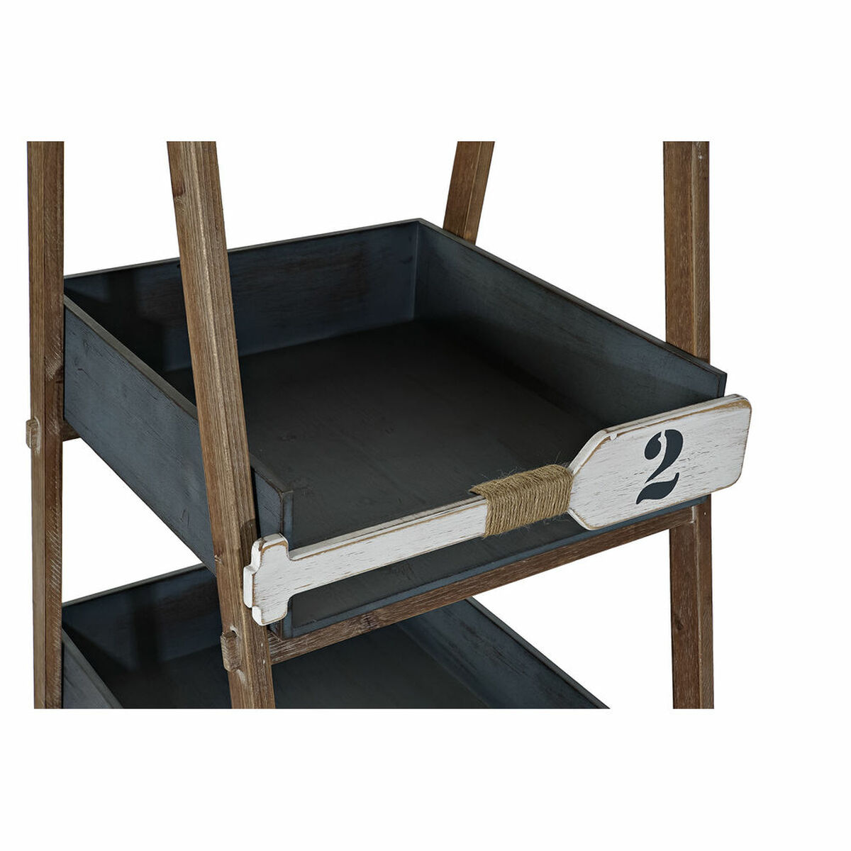 Bokhylla DKD Home Decor S3021857 Gran Blå Vit (51 x 70 x 160 cm) - 2
