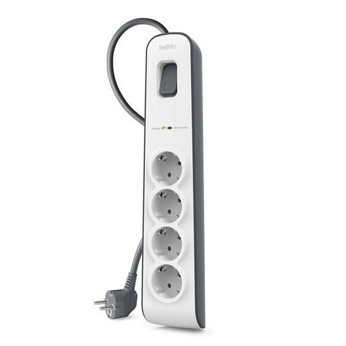 Ellist 4 Tomas-uttag med brytare Belkin BSV400VF2M Vit (2 m)