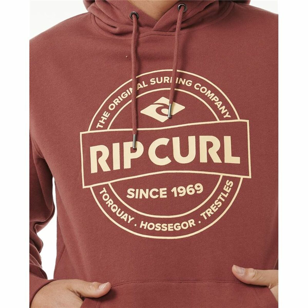 Tröja med huva Herr Rip Curl Stapler Hood Brun - 4