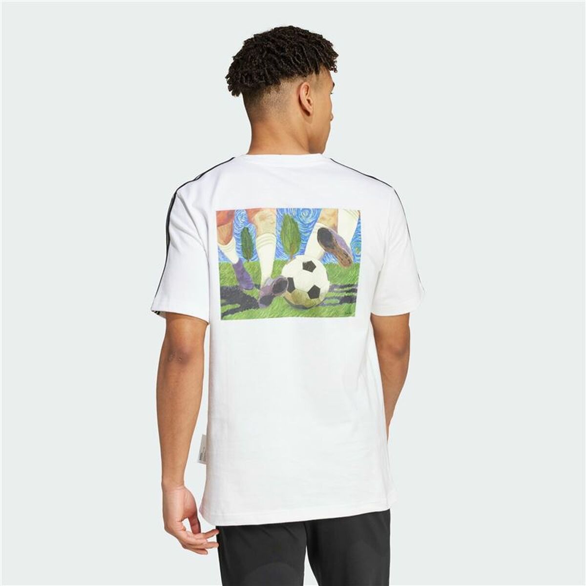 T-shirt med kortärm Herr Adidas Gallery Graphic Vit - 2