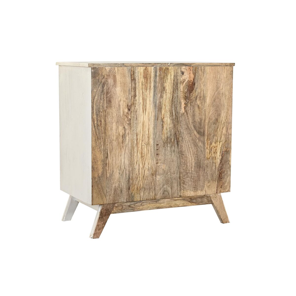 Byrå DKD Home Decor Metall Vit Kolonial Mörkbrun Mangoträ (72 x 50 x 75 cm) - 5