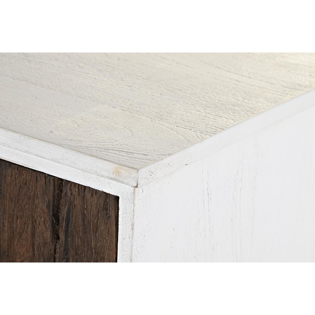 Byrå DKD Home Decor Metall Vit Kolonial Mörkbrun Mangoträ (72 x 50 x 75 cm) - 8