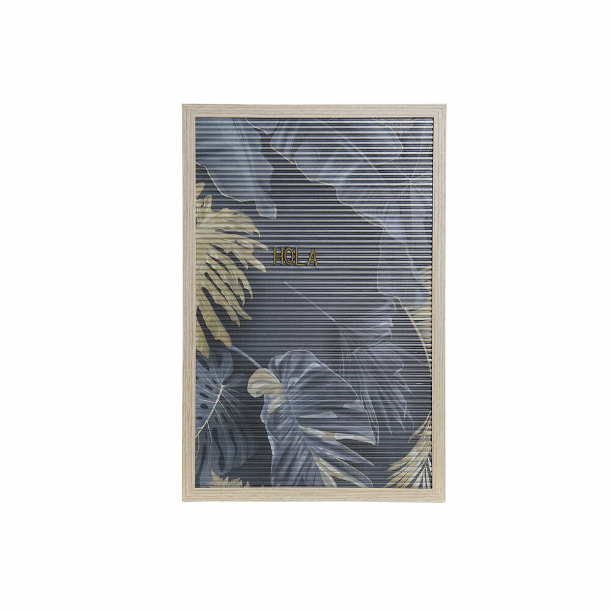 Väggdekoration DKD Home Decor 30 x 1,5 x 45 cm Naturell Grå Tropiskt (2 antal)