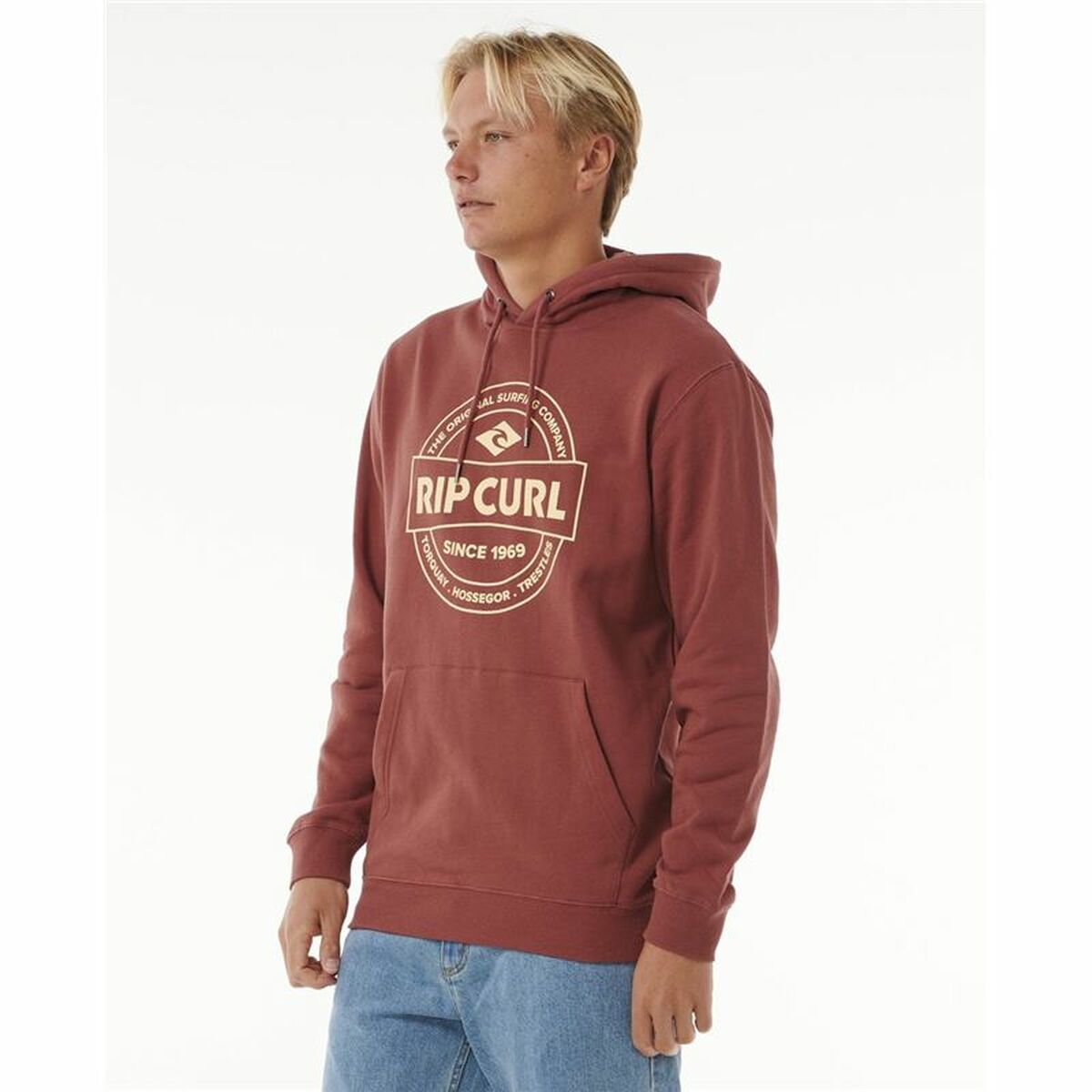 Tröja med huva Herr Rip Curl Stapler Hood Brun - 3