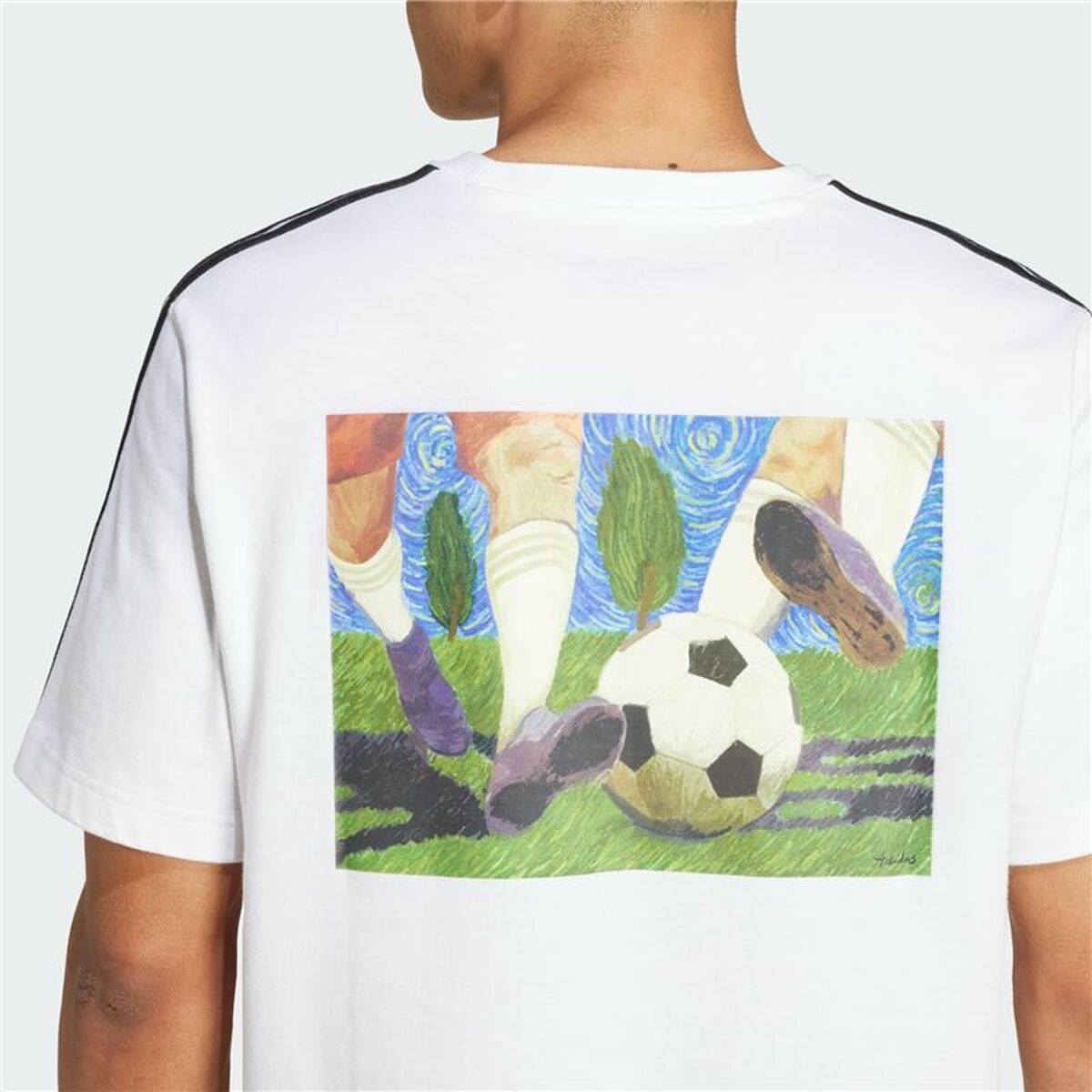 T-shirt med kortärm Herr Adidas Gallery Graphic Vit - 3