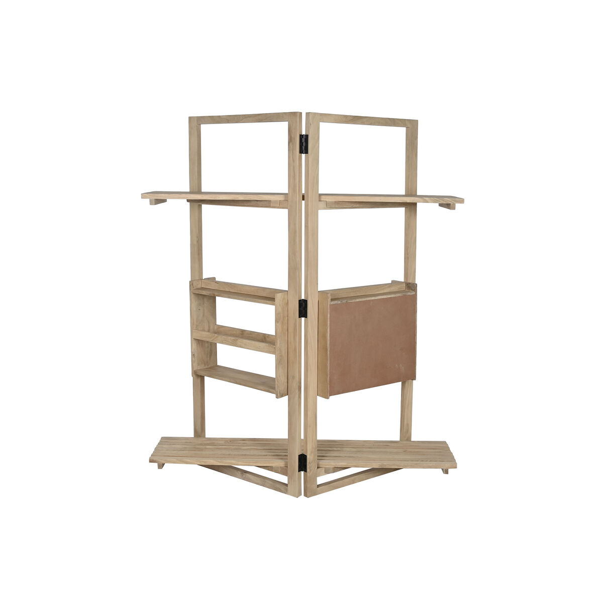 Bokhylla Home ESPRIT Naturell Mangoträ Trä MDF 130 x 35 x 160 cm - 2
