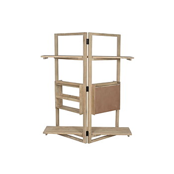 Bokhylla Home ESPRIT Naturell Mangoträ Trä MDF 130 x 35 x 160 cm