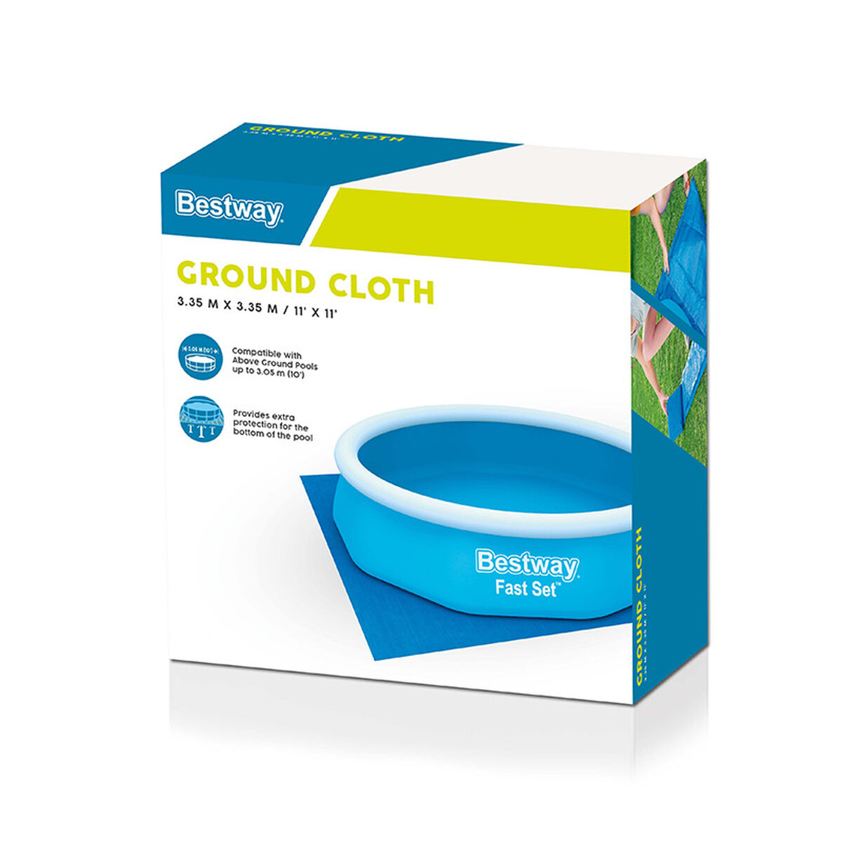 Skyddande golv för flyttbara pooler Bestway 335 x 335 cm (1 antal) - 2