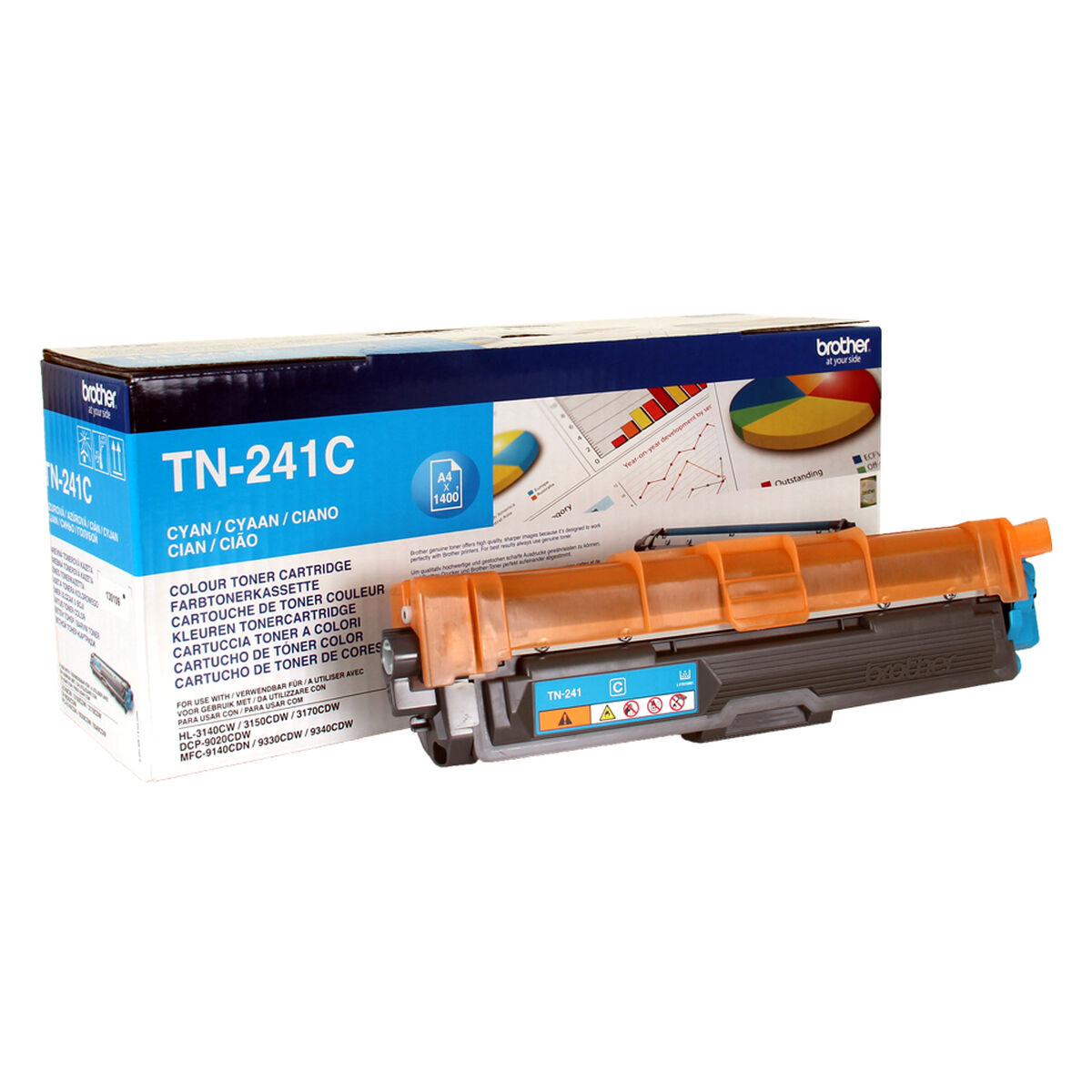 Original Toner Brother TN-241C Svart Turkos
