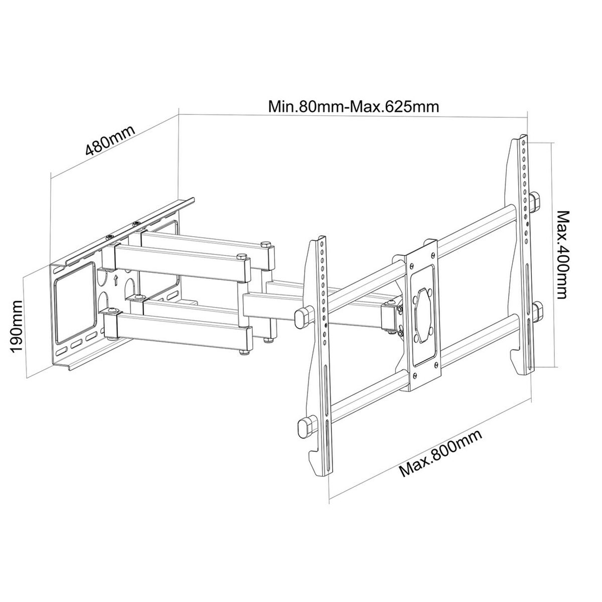 TV-fäste Montis LOGAN MT079 85" 37" 80 kg - 2