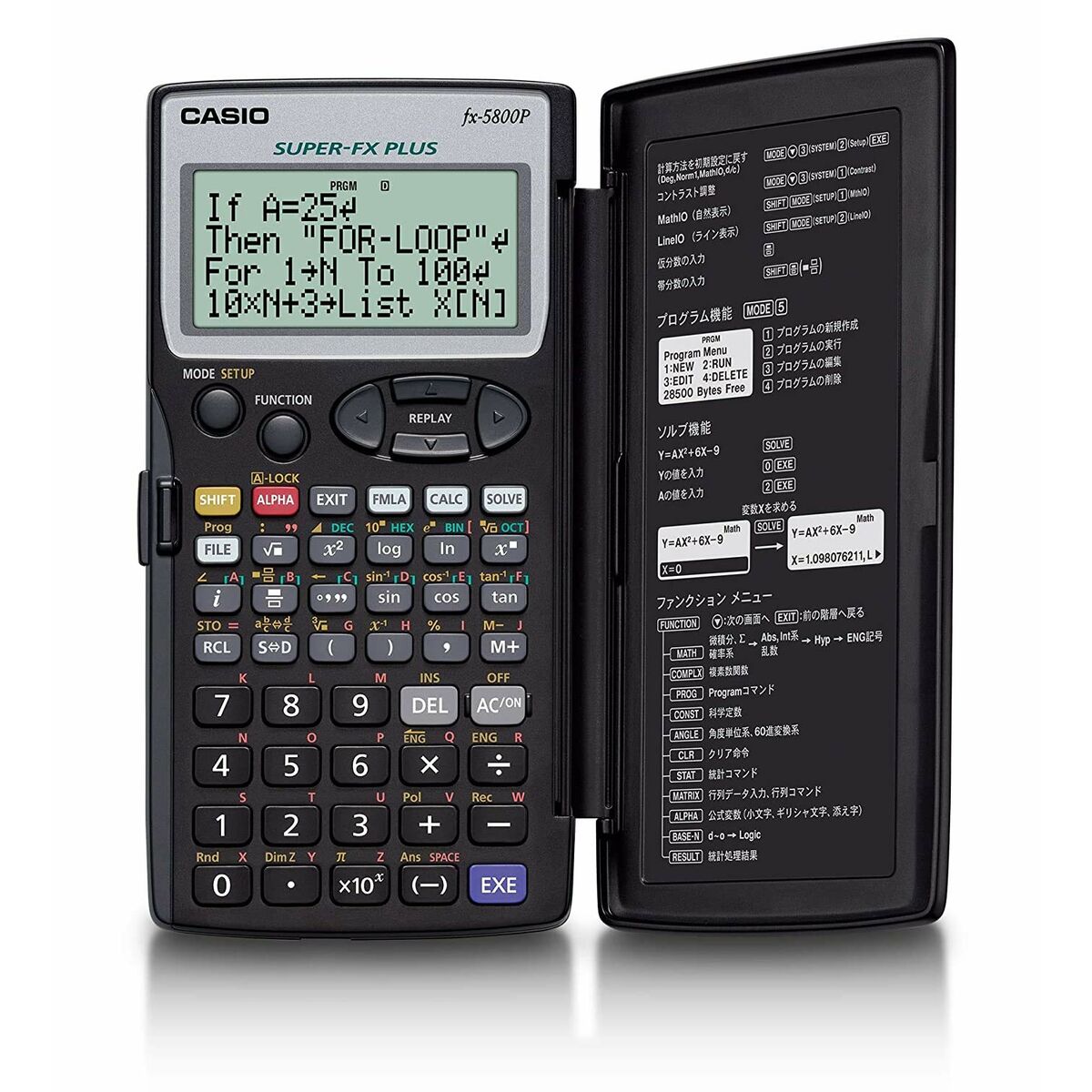 Vetenskaplig Kalkylator Casio FX-5800P-S-EH Svart - 4