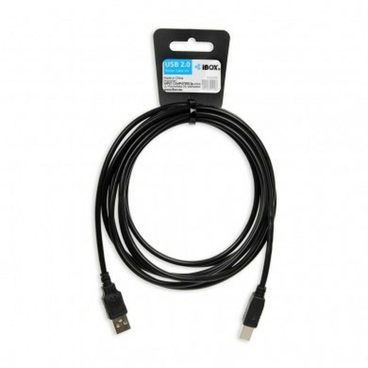 USB A till USB B Kabel Ibox IKU2D Svart 3 m - 4