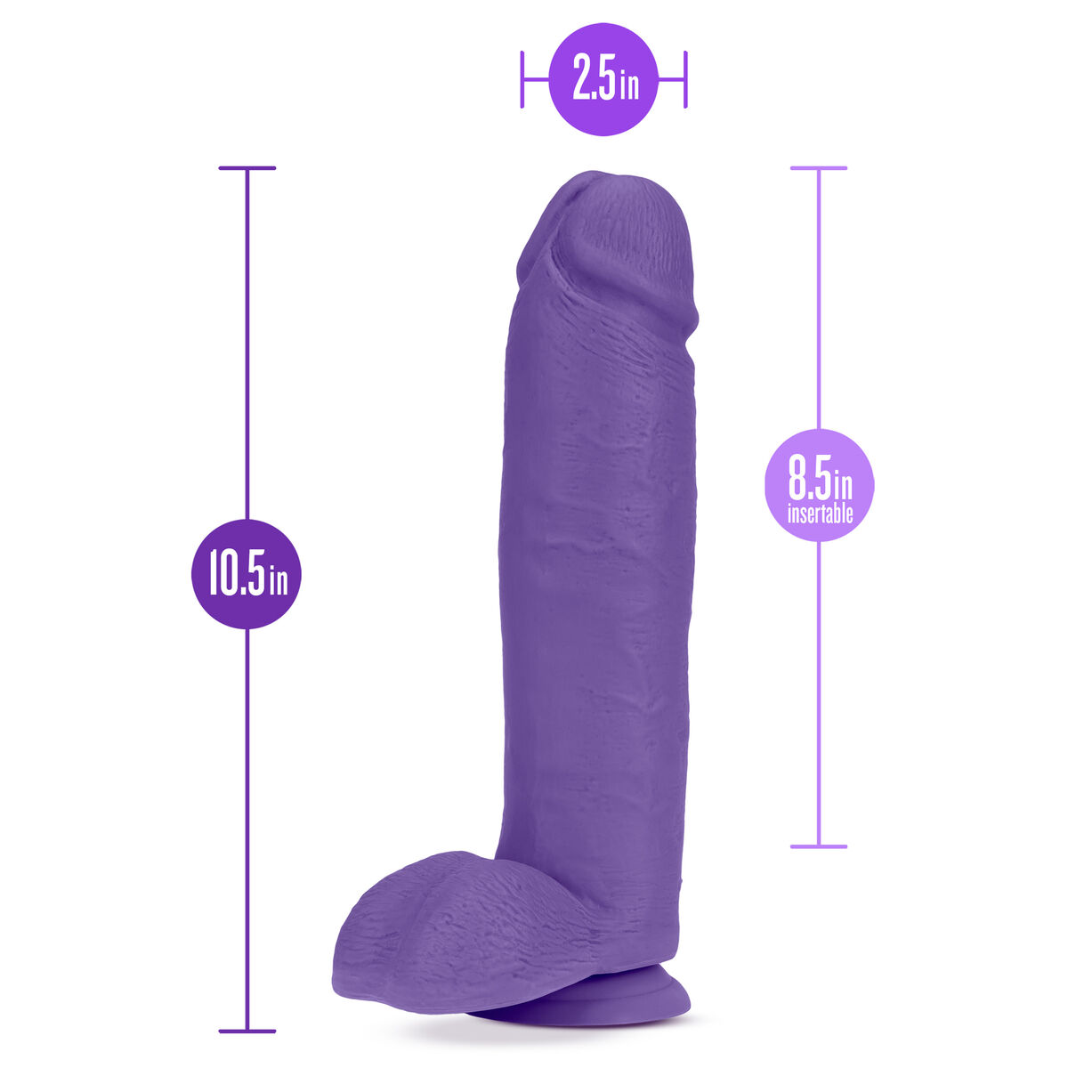 Realistisk dildo Blush Au Naturel TPE Ø 6,2 cm (21,6 cm) - 4