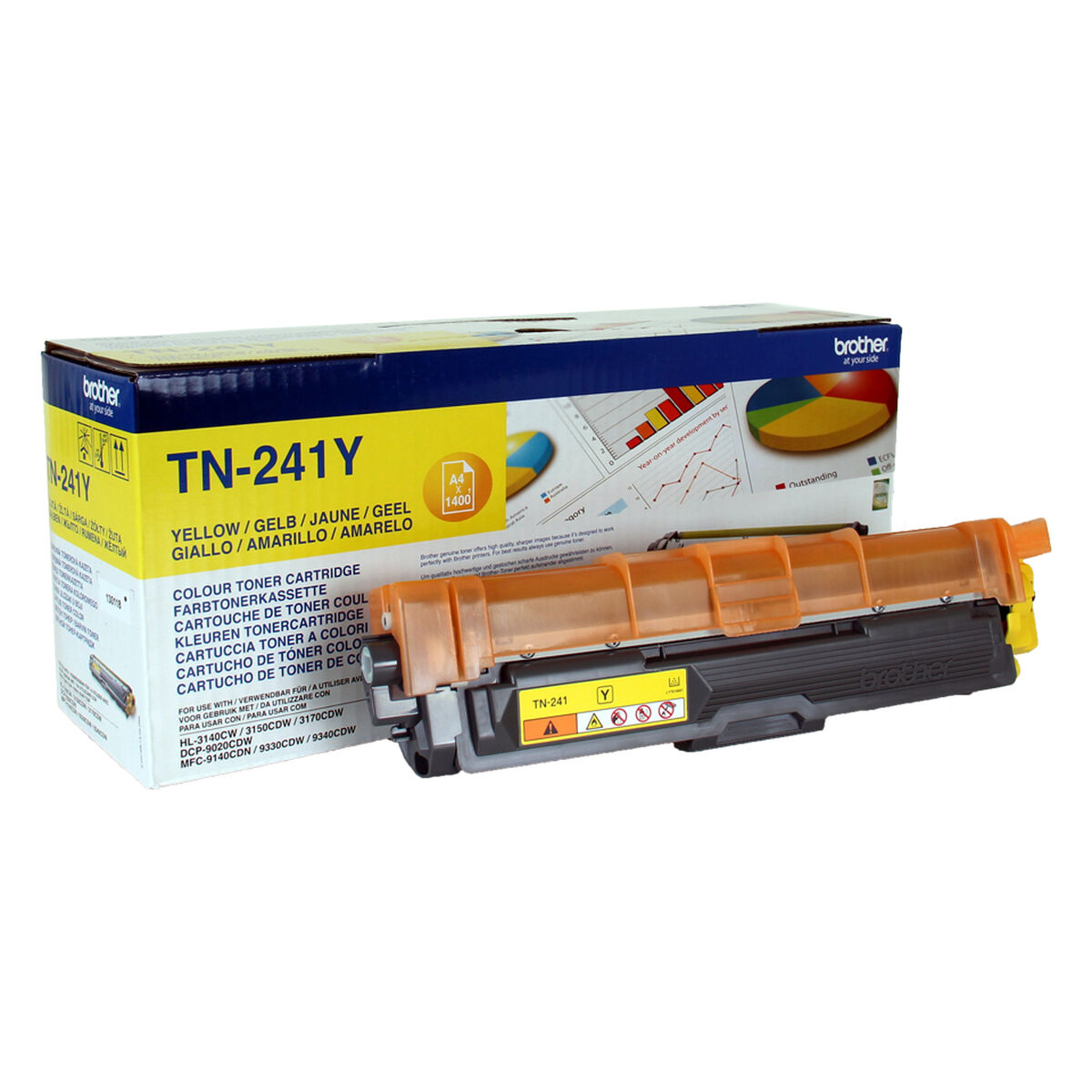 Original Toner Brother TN-241Y Gul Svart - 3