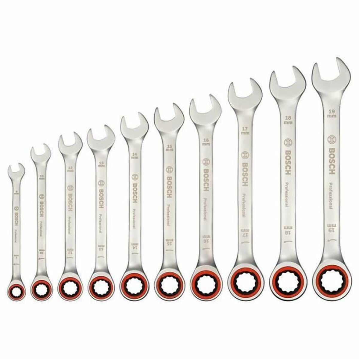 Set med kombinationsnycklar BOSCH 10 Delar