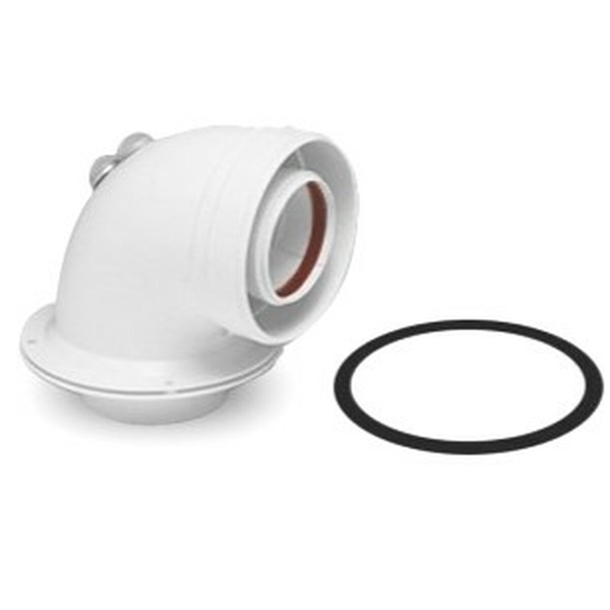 Koaxial böj 90º Cointra Vit