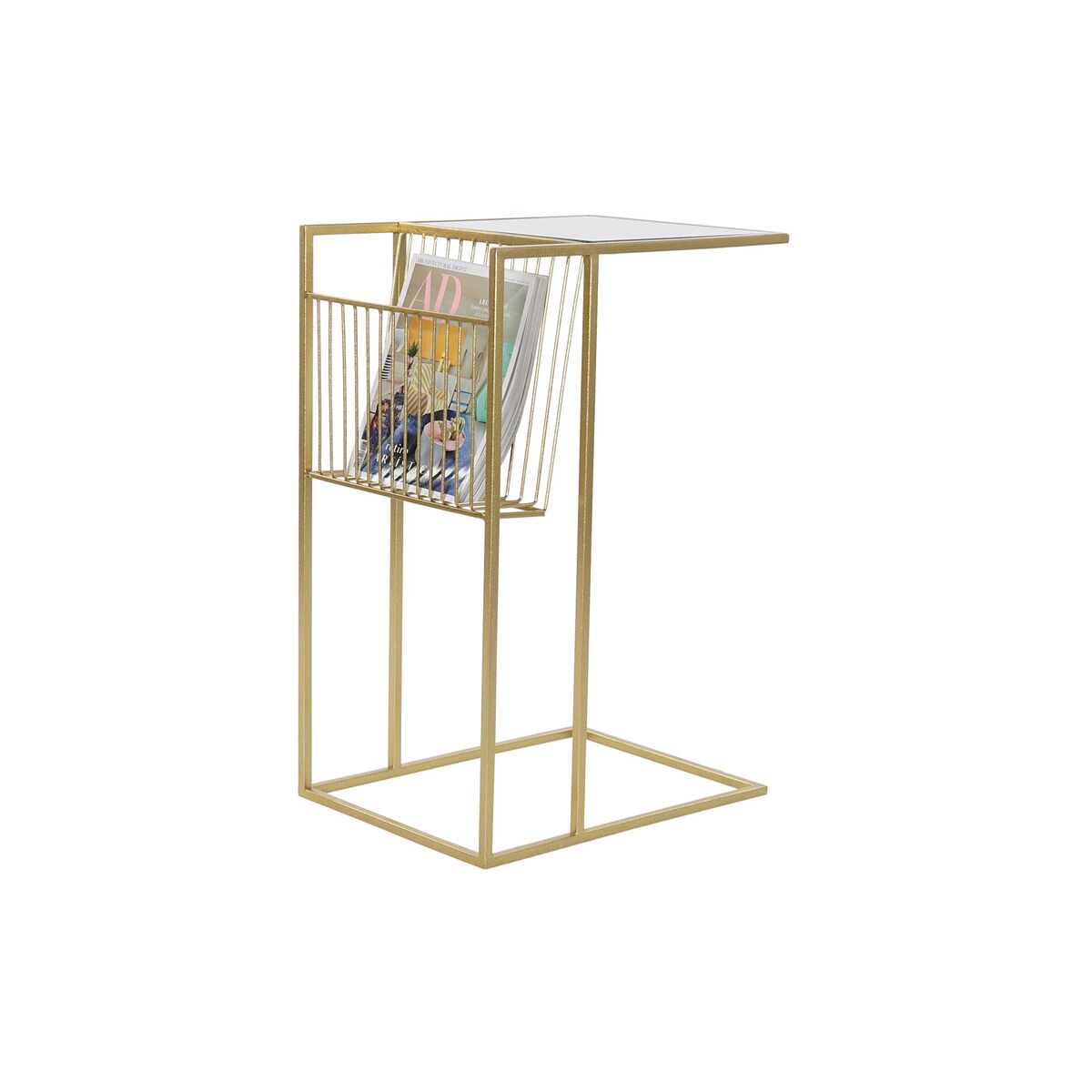 Tidningsställ DKD Home Decor Gyllene Metall Speglar 48 x 35 x 71 cm - 7