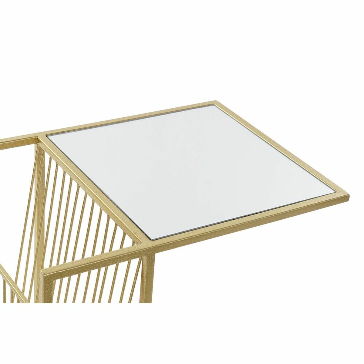 Tidningsställ DKD Home Decor Gyllene Metall Speglar 48 x 35 x 71 cm - 5