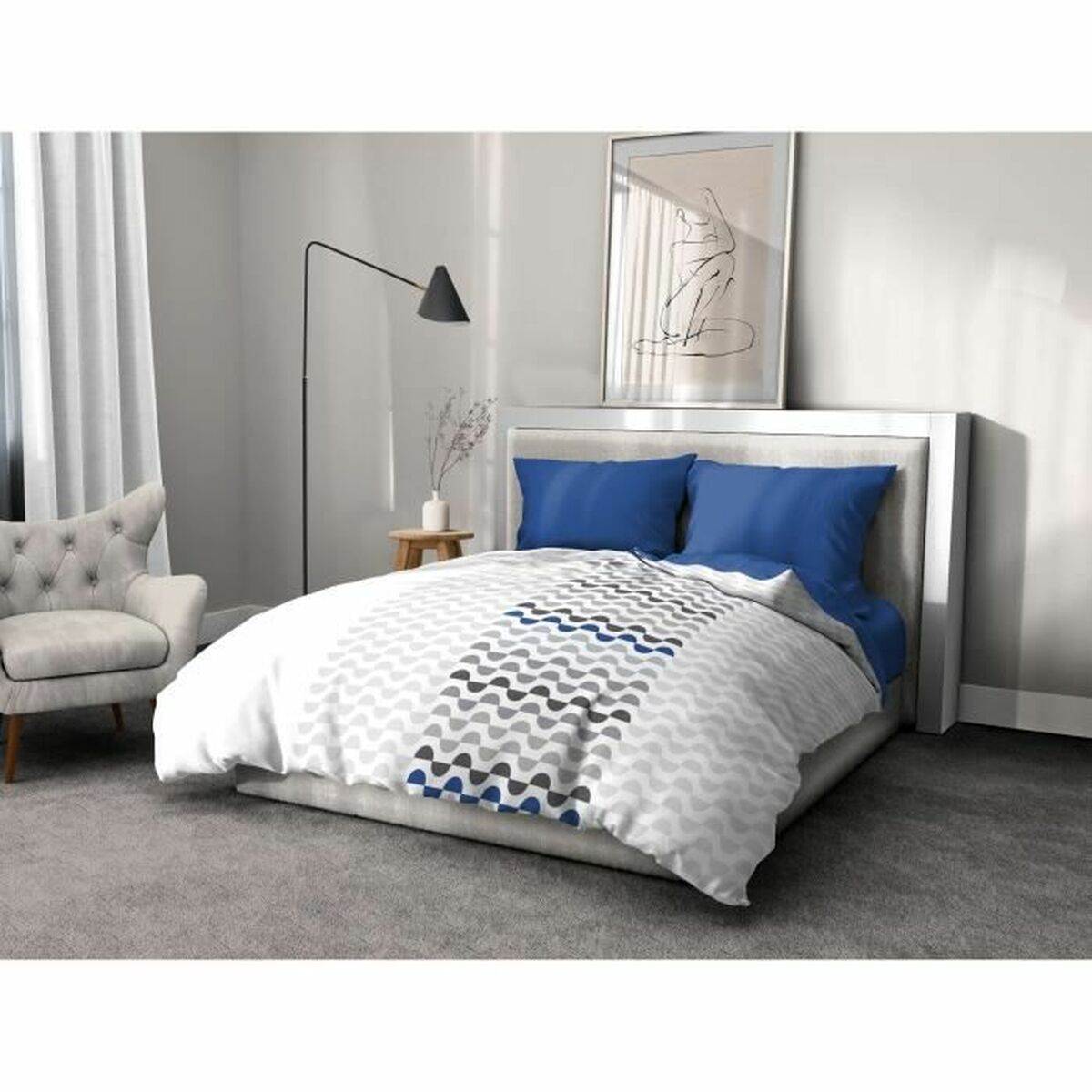 Täckslagsset HOME LINGE PASSION Dream Blå 220 x 240 cm - 2
