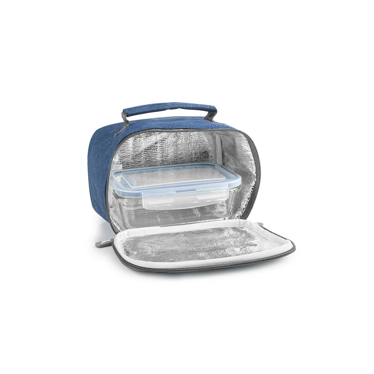 Lunchlåda med tillbehör Ibili 753401a Blå Polyester Borosilikatglas 21 x 13 x 14 cm - 2