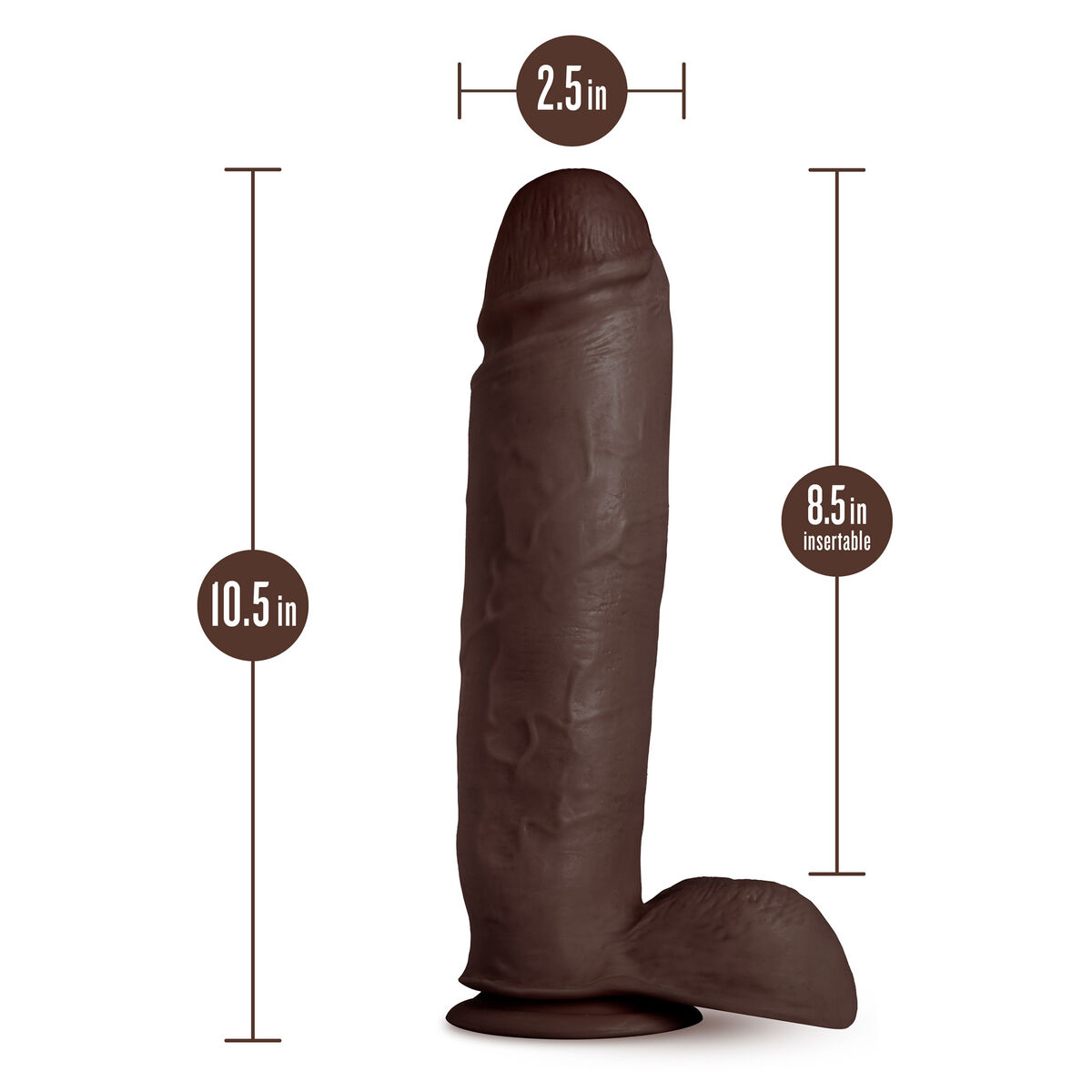 Realistisk dildo Blush Au Naturel TPE Ø 5,8 cm (21,5 cm) - 3