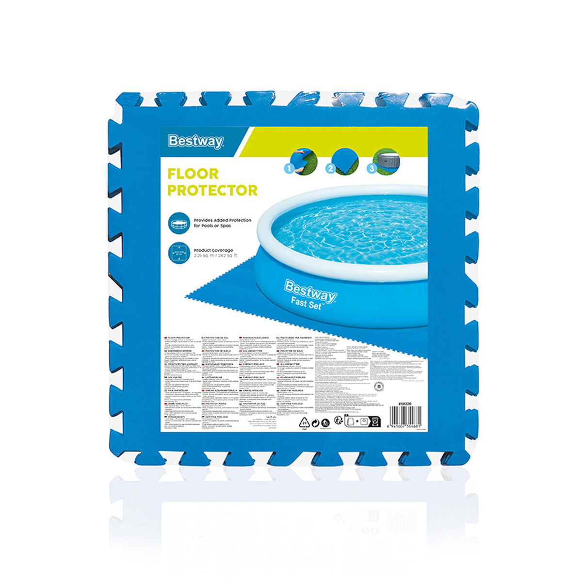 Skyddande golv för flyttbara pooler Bestway 50 x 50 cm - 2