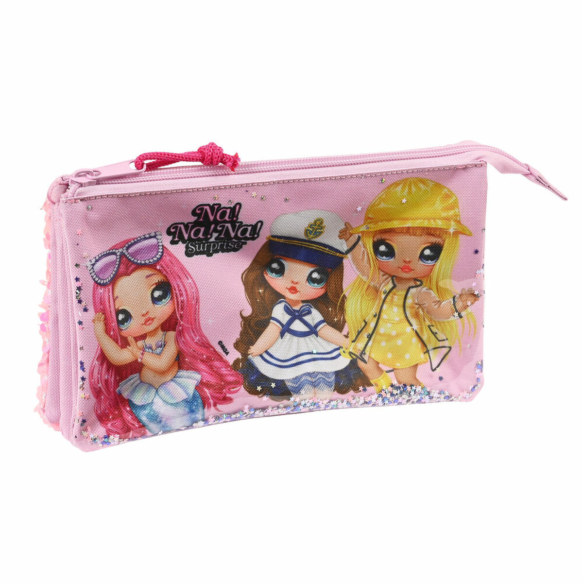 Tredubbel Carry-all Na!Na!Na! Surprise Sparkles Rosa (22 x 12 x 3 cm) - 4