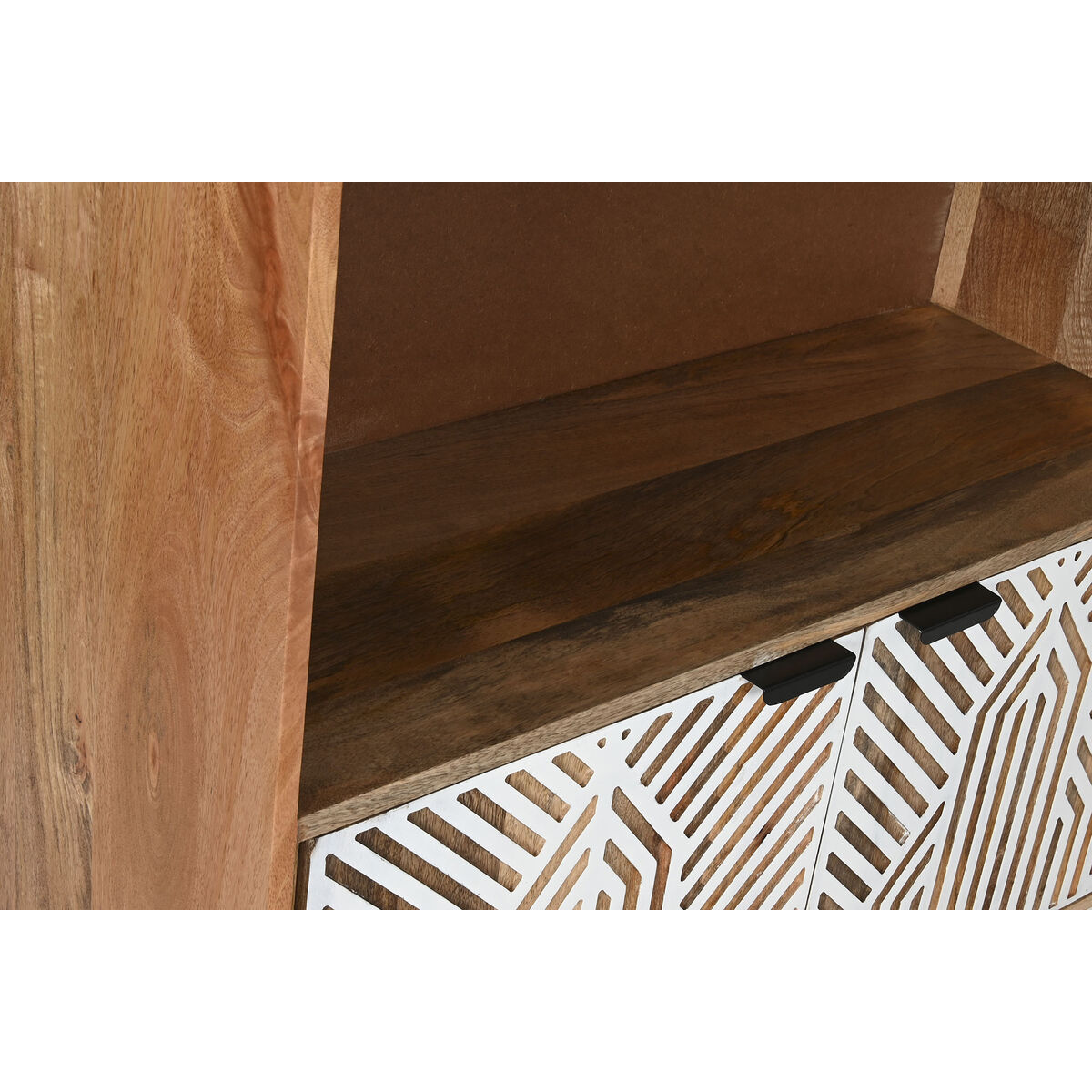 Bokhylla Home ESPRIT Vit Mangoträ 90 x 35 x 168 cm - 4