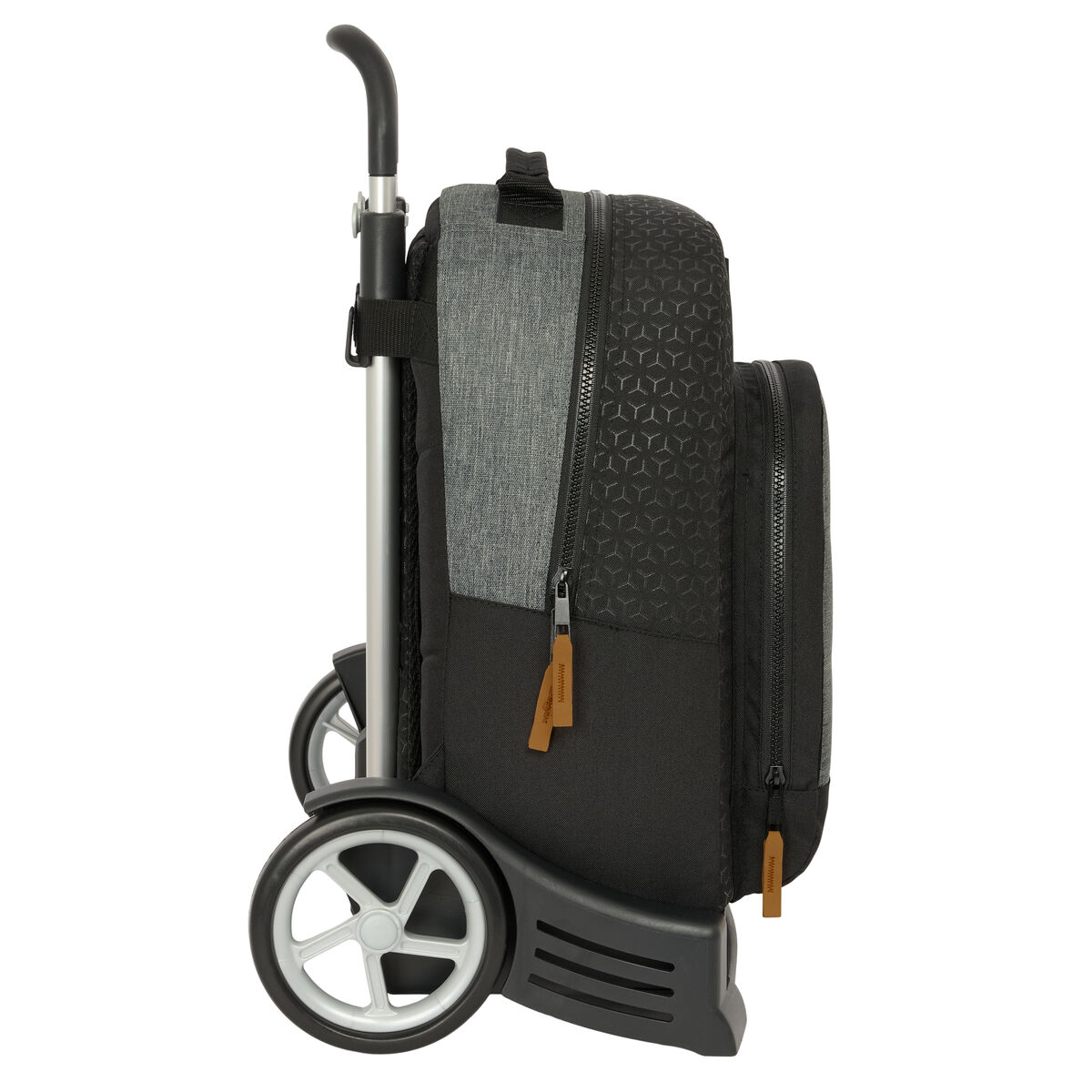 Skolväska med hjul BlackFit8 Old school Svart Grå 32 x 42 x 15 cm - 3