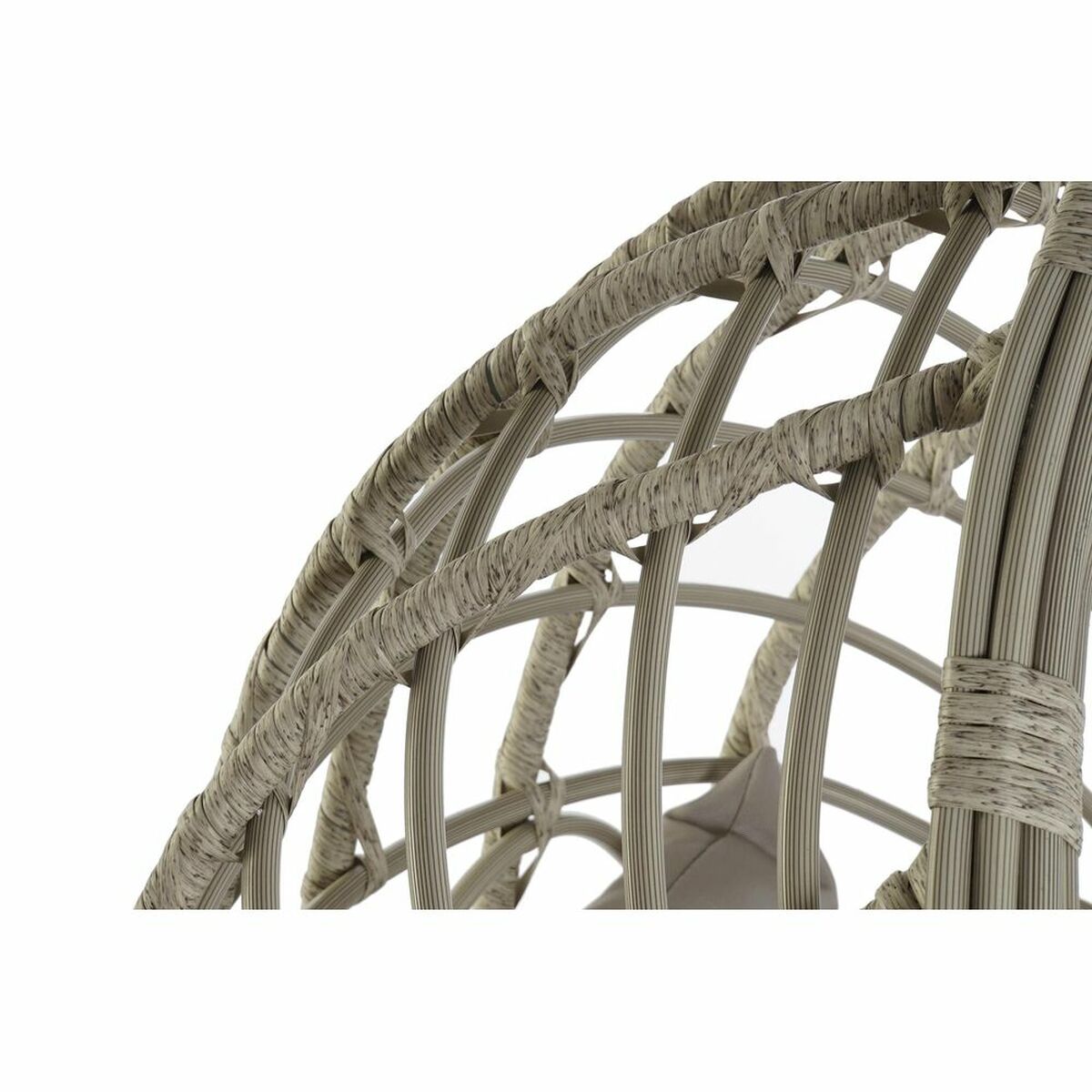 Hängande trädgårdsfåtölj DKD Home Decor 90 x 70 x 110 cm Grå syntetisk rattan Aluminium (92 x 70 x 113 cm) - 7