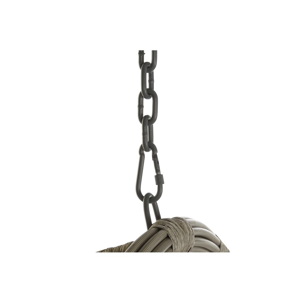 Hängande trädgårdsfåtölj DKD Home Decor 90 x 70 x 110 cm Grå syntetisk rattan Aluminium (92 x 70 x 113 cm) - 4