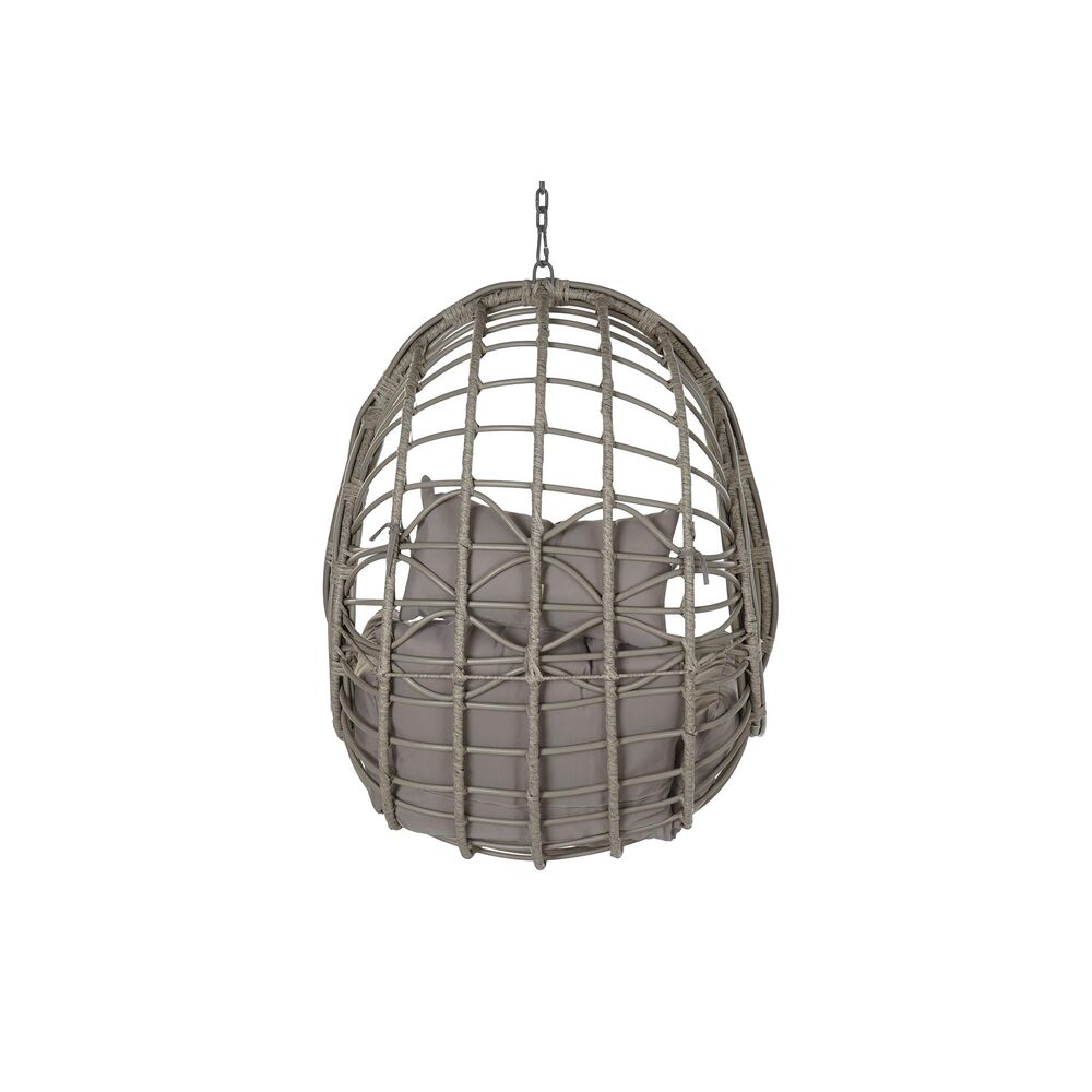 Hängande trädgårdsfåtölj DKD Home Decor 90 x 70 x 110 cm Grå syntetisk rattan Aluminium (92 x 70 x 113 cm) - 3
