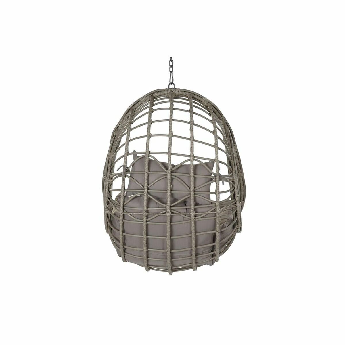 Hängande trädgårdsfåtölj DKD Home Decor 90 x 70 x 110 cm Grå syntetisk rattan Aluminium (92 x 70 x 113 cm) - 8