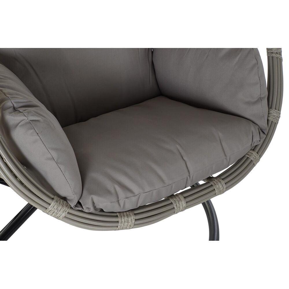 Hängande trädgårdsfåtölj DKD Home Decor 90 x 70 x 110 cm Grå syntetisk rattan Aluminium (92 x 70 x 113 cm) - 5